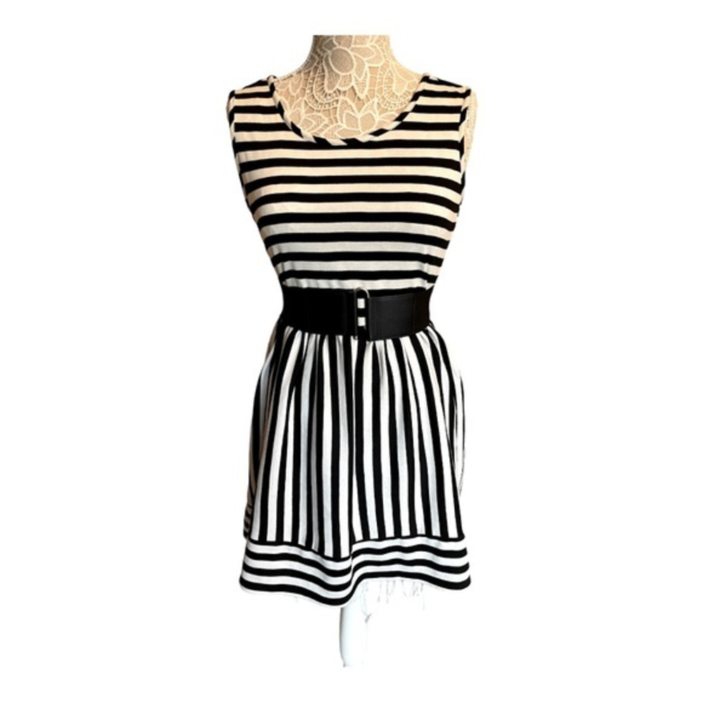 BeBop Black stripped‎ mini dress